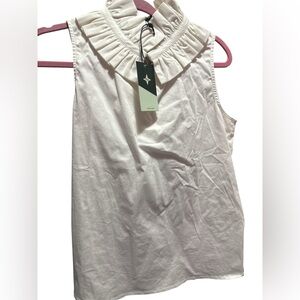 Tuckernuck Cream Sleeveless Blouse